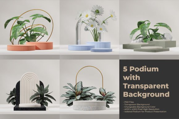 Evaluating 3D Podium with Transparent Background for Product Presentations