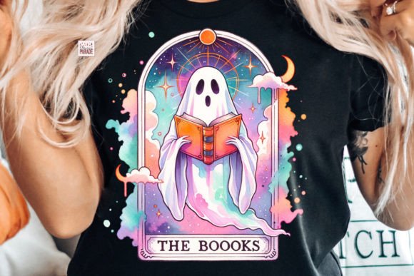 Ghost Reading Boooks PNG Halloween Design Power