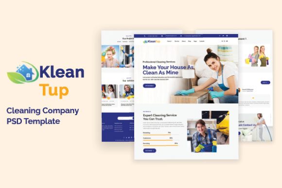 Kleantup – Cleaning Service Template