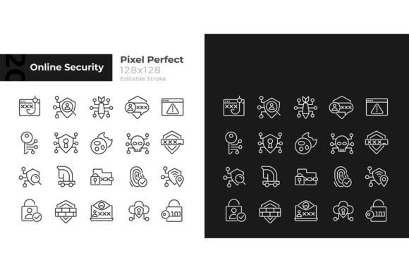 Online Security SVG Pixel Perfect Icons: Precision Visuals for Every Interface