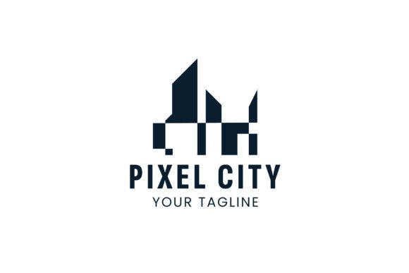 Pixel City Logo Vector Icon Illustration – A Scalable, Editable Design Asset for Modern Creators