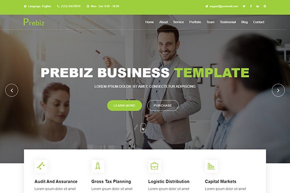 Prebiz Digital Business Website Template: Building a Professional Online Presence with Efficiency and Flexibility