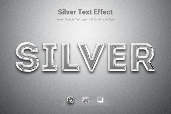 Silver Psd Text Style Effect Mockup