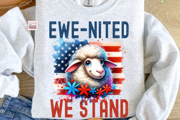 United We Stand 4th July PNG Sheep EWE